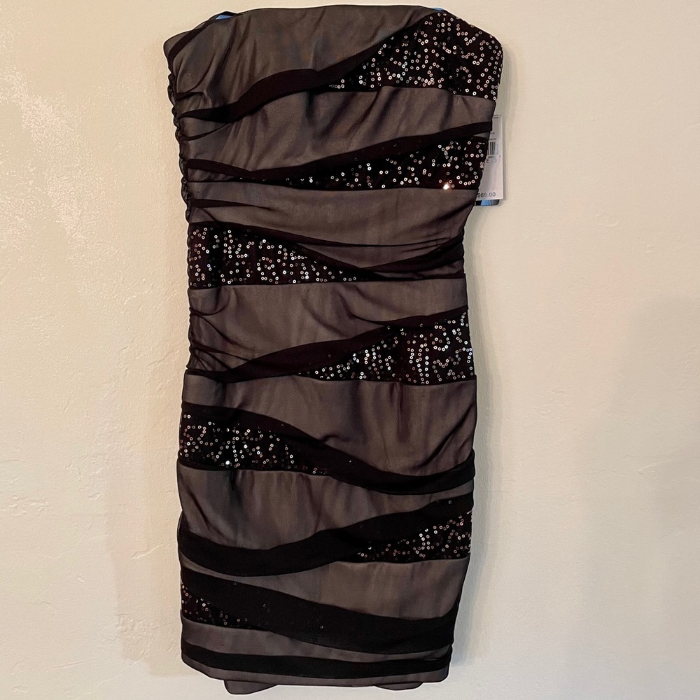 Mini Black Sequin Party Dress Size 3